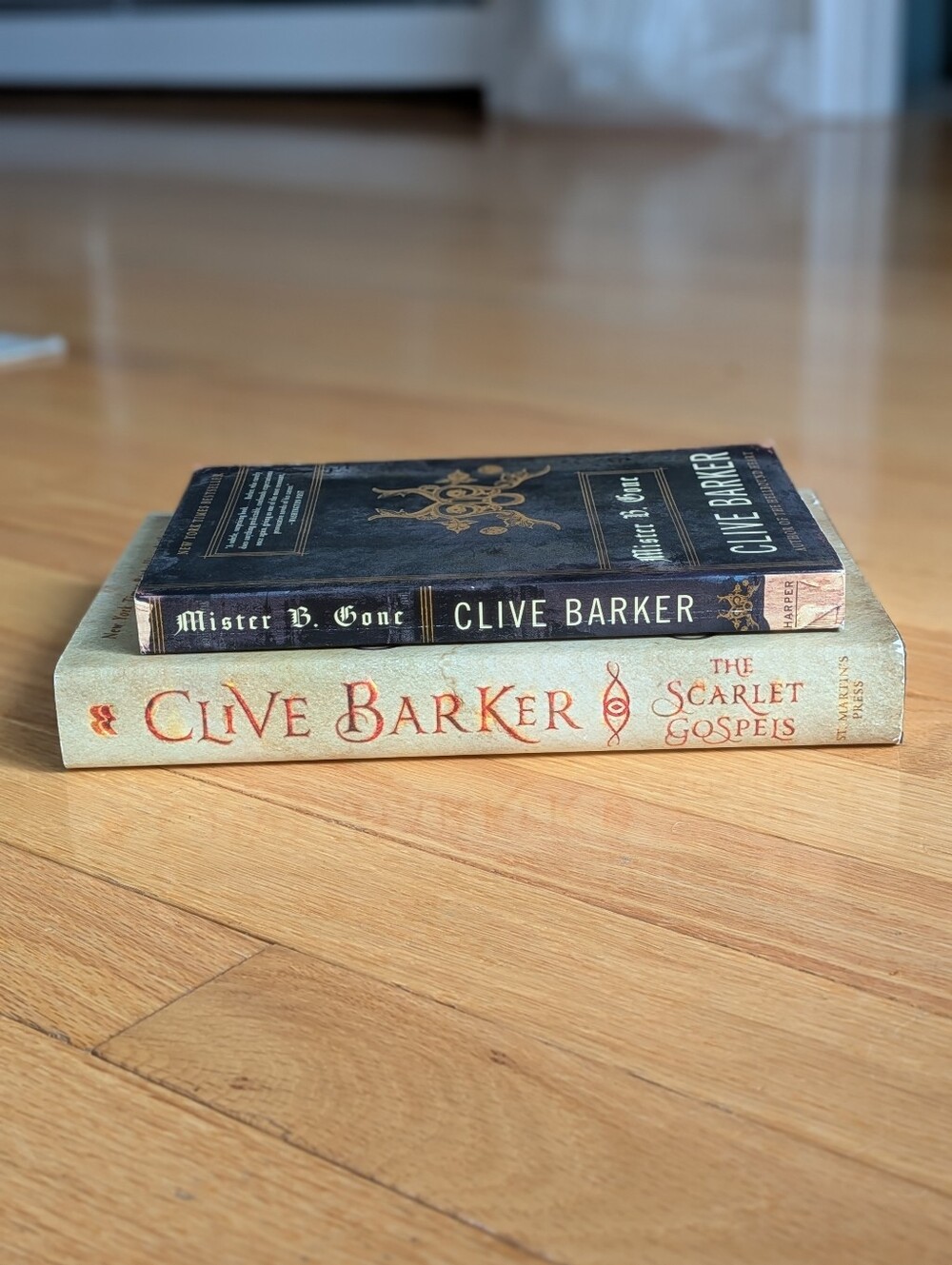 Clive Barker 2-Book Lot The Scarlet Gospels Hardcover + Mister B. Gone 1st Eds